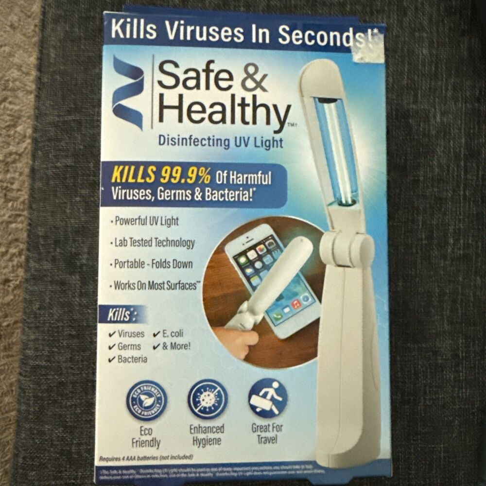 Disinfecting UV Light Kills Viruses, Germs and Bacteria As Seen On TV! NIB